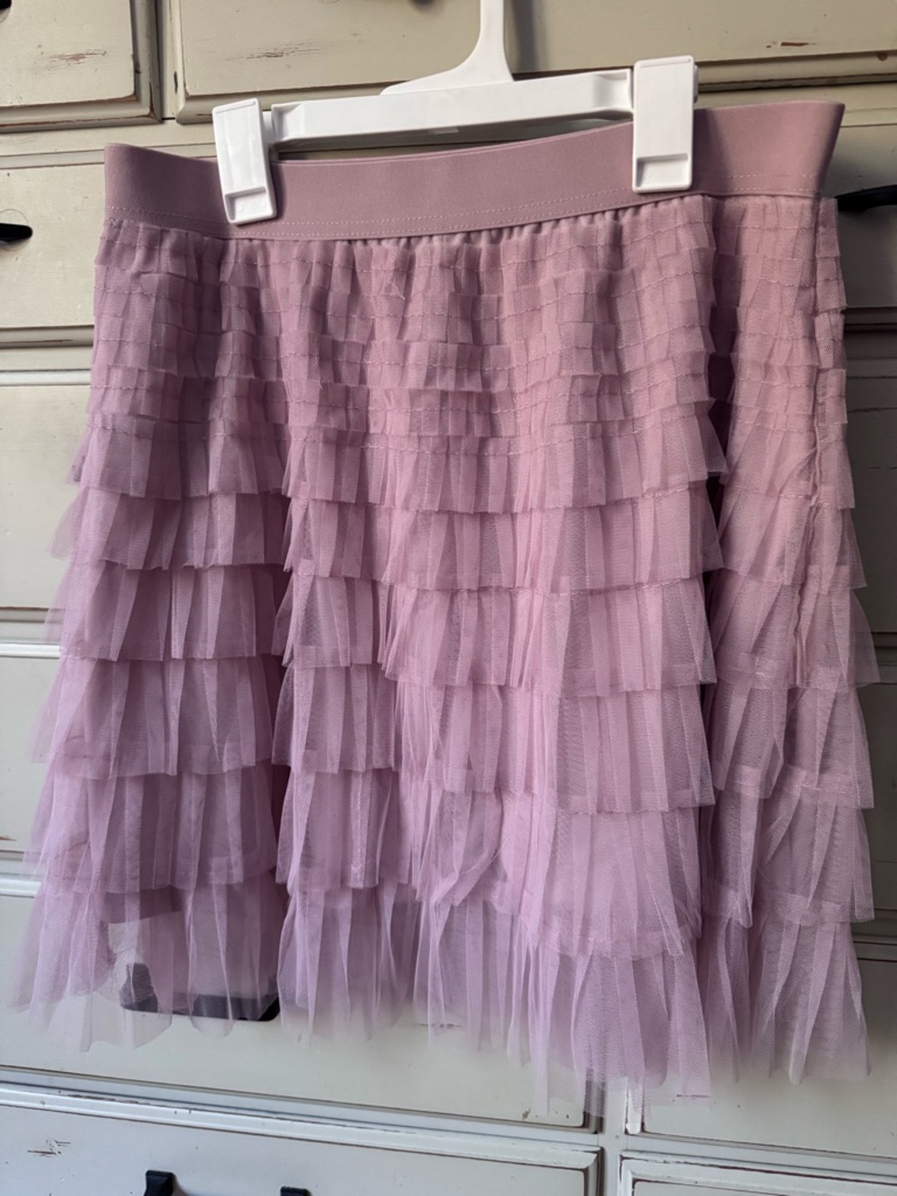 NWOT SHEIN Layered Ruffle Tulle Skirt - Light Pink